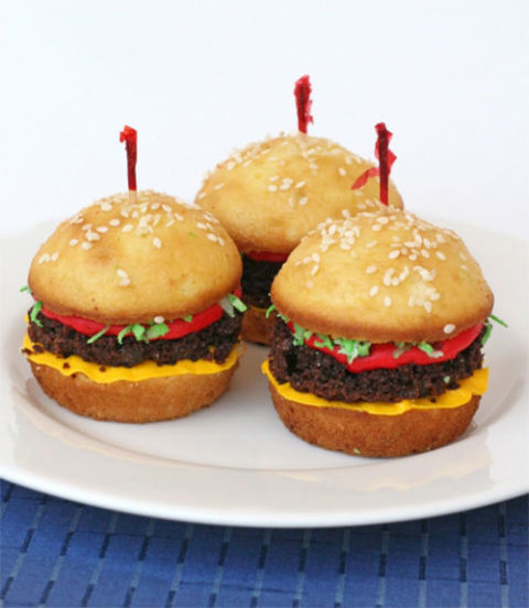 Hamburguesas cupcakes