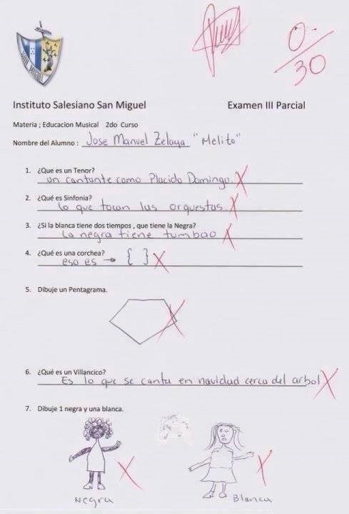 examen de música